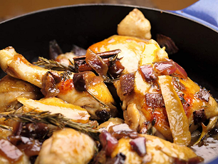 chicken braised figs with honey